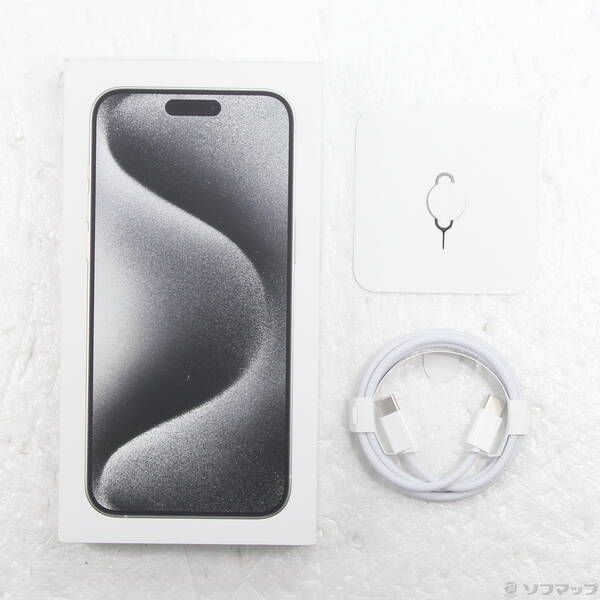中古品〕 iPhone15 Pro Max 1TB ホワイトチタニウム MU703J／A SIM