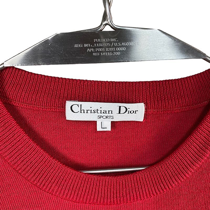 Christian Dior クリスチャンディオール 長袖 ニット セーター レッド