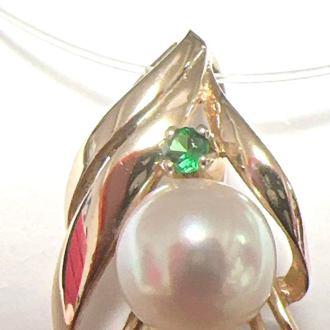 極美品 TASAKI タサキ ペントップ チャーム K14 パール約7.3mm