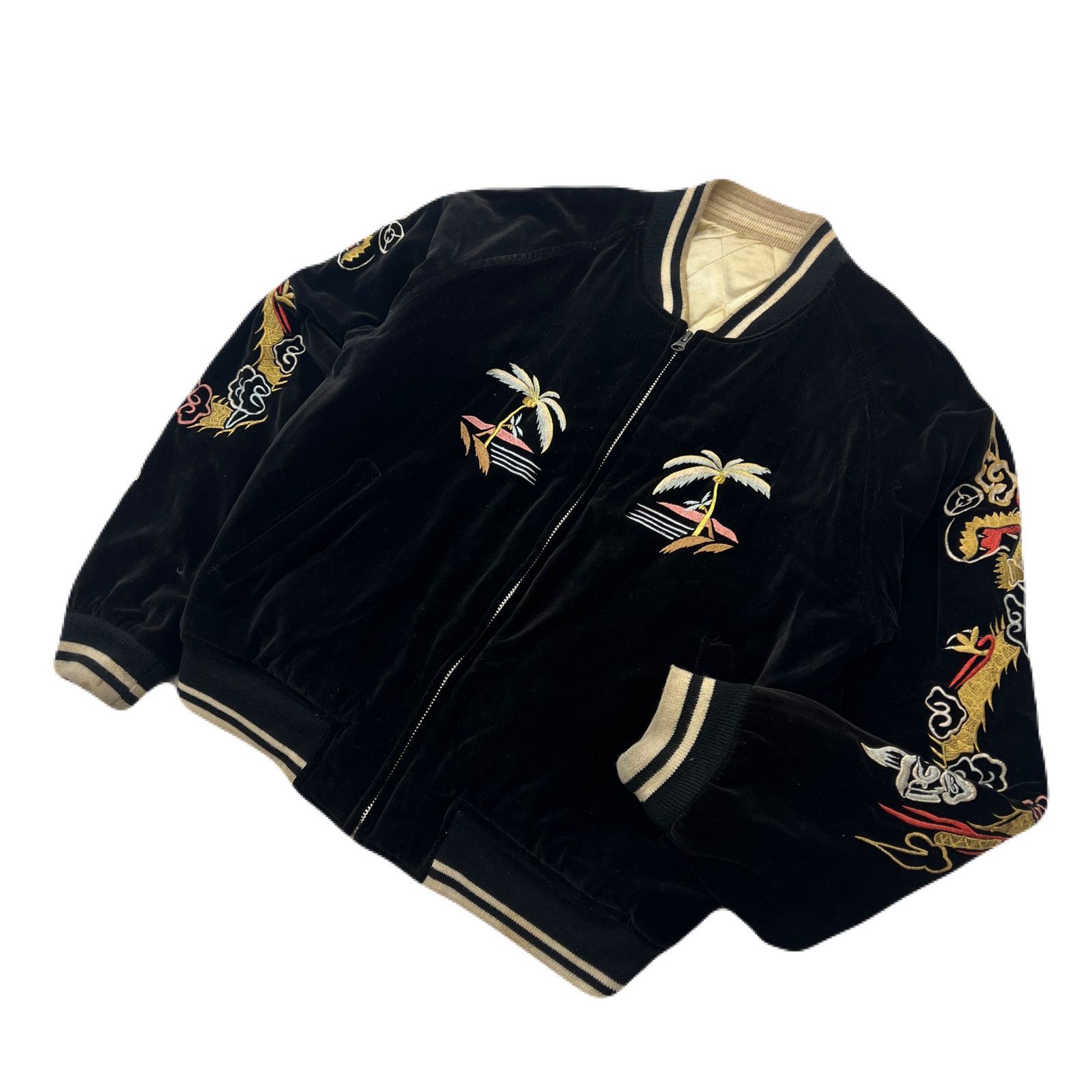 NEYRIES vintage 別珍 刺繍 琉球スカジャン OKINAWA NEYRIES