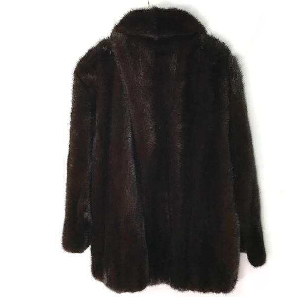 サガミンク SAGAMINK 金サガ 最高級毛皮 逆毛 ファー コート ブラウン 15 超美品 M5892