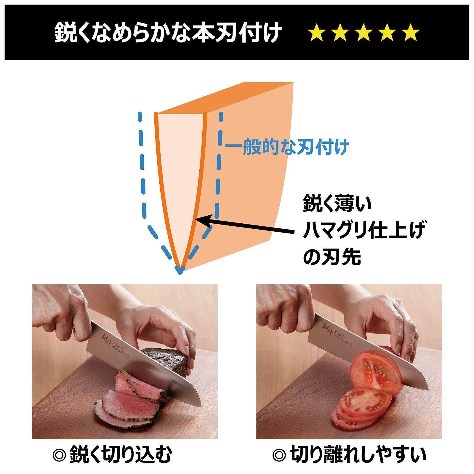 数量 村斗 Classic 下村工業 牛刀包丁 180mm VG-10三層鋼 MCL-103 新潟 燕三条製