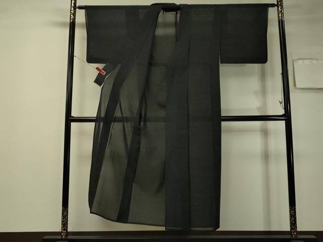 平和屋着物▽上質な紬 単衣 縞 正絹 逸品 CAAV3722dy