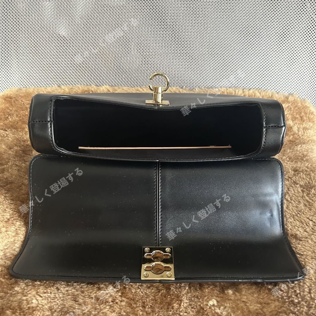 新品 CAFUNE カフネ ハンドバッグ ショルダーバッグ ブラック ゴールド  