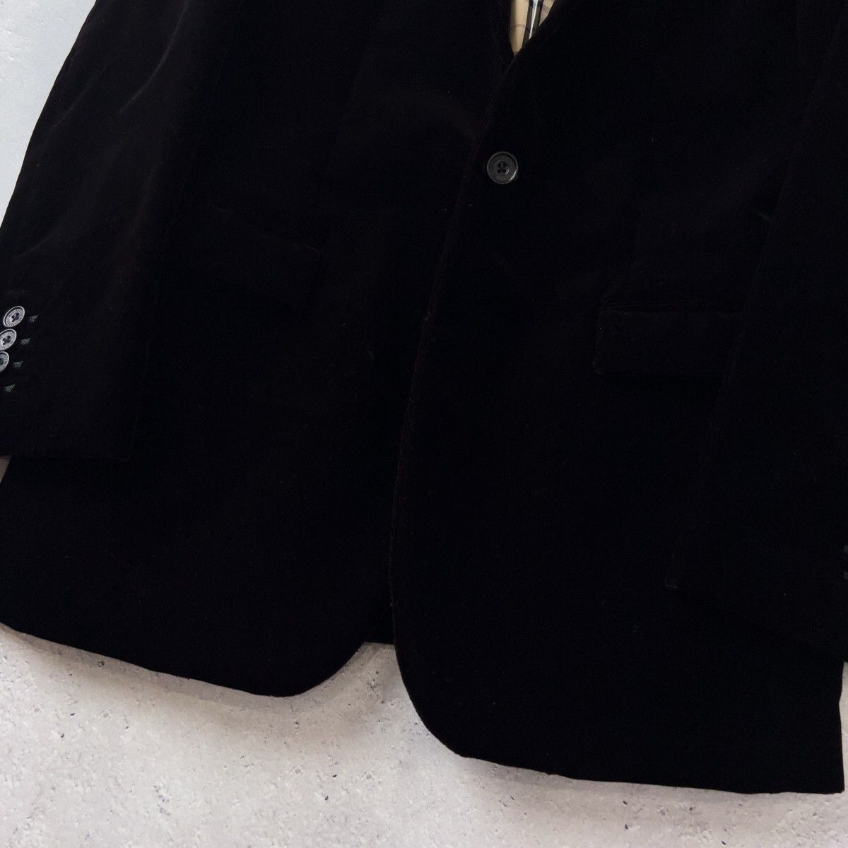 超美品）　バーバリーブラックレーベルベルベットジャケット 廃盤 BURBERRY BLACK LABEL バーバリー ブラックレーベル 極上