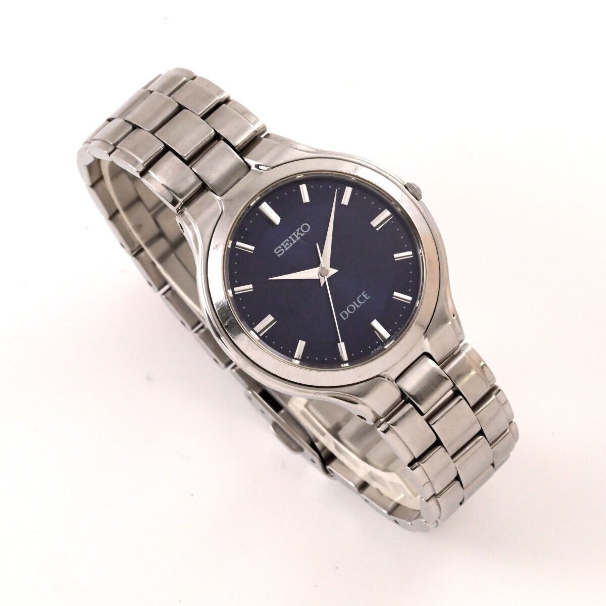 SEIKO】セイコー DOLCEドルチェ Analog QUARTZ 34mm Blue Dial Ref.8J41-0A10 電池交換済 works  $ - メルカリ