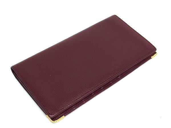 ⭐️未使用品⭐️　カルティエ　マストライン　長財布　二つ折り財布　ボルドー 美品 Cartier カルティエ 二つ折り 長財布 マストライン