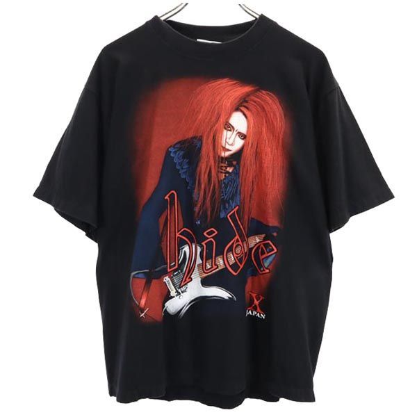 The Roxx 90s Hide X Japan プリント 半袖 Tシャツ L ブラック系  バンT  メンズ   【230710】 メール便可