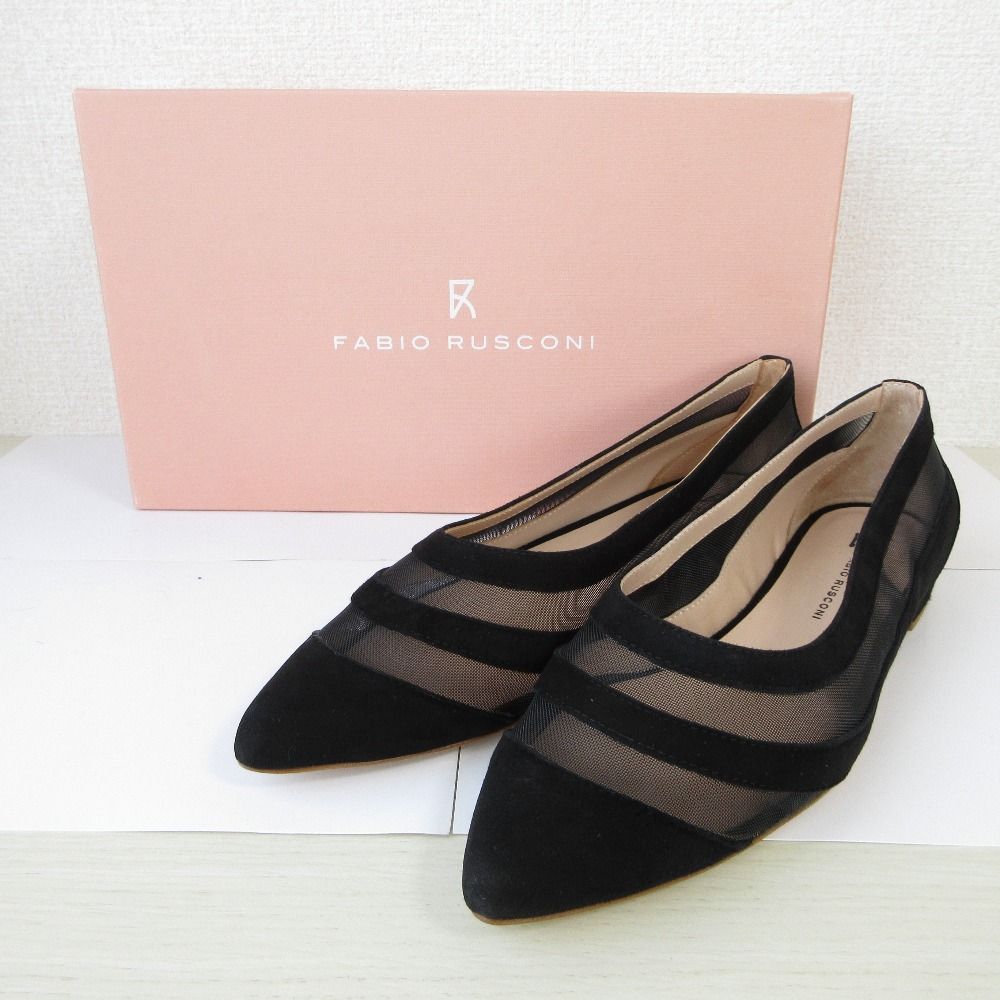 最終値引【新品未使用】FABIO RUSCONI のスエードパンプス FABIO RUSCONI ファビオルスコーニ パンプス ポインテッドトゥ