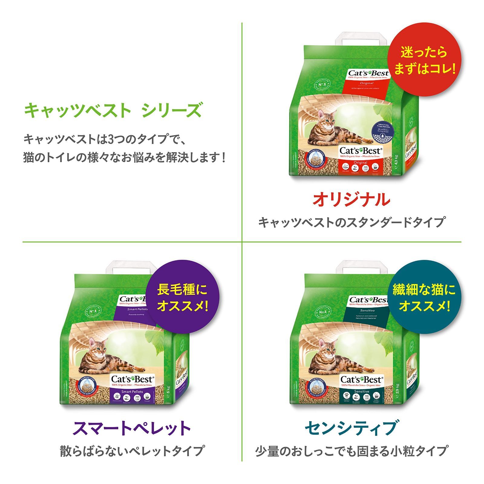 セール中】キャッツベスト オリジナル 5L × 8袋 猫砂 5L×8袋 (ケース 