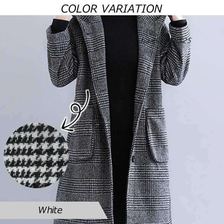 フード 千鳥格子