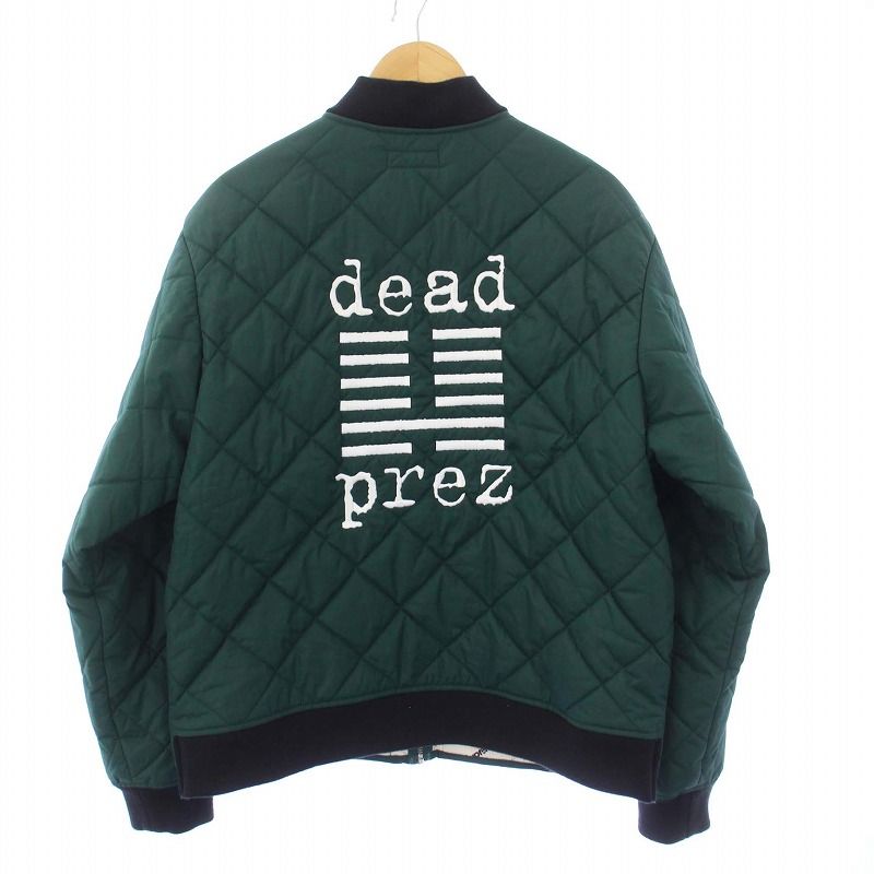 シュプリーム SUPREME dead prez 19AW QUILTED WORK JACKET キルティングワークジャケット ブルゾン ジップアップ 中綿 L 緑 グリーン /KH