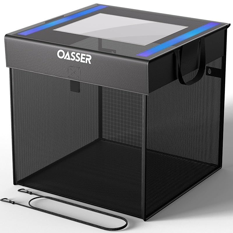 Oasser カラスよけネット 125Lカラスよけゴミ箱 大容量ゴミネット ゴミステーション 折りたたみ式 カラス除けゴミネットボックス 屋外屋内置き 戸別回収向け ブラック (ポリエステルメッシュ) 1