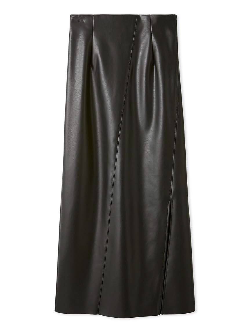Size 0_Color ブラック フレイ アイディー レザータイトスリットスカート FWFS244239 レディース BLK