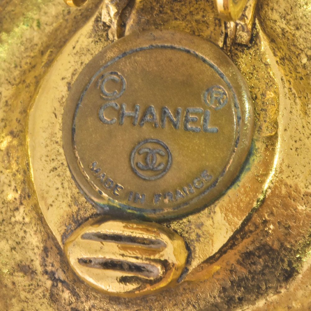シャネル CHANEL ラウンド イヤリング フェイクパール GP