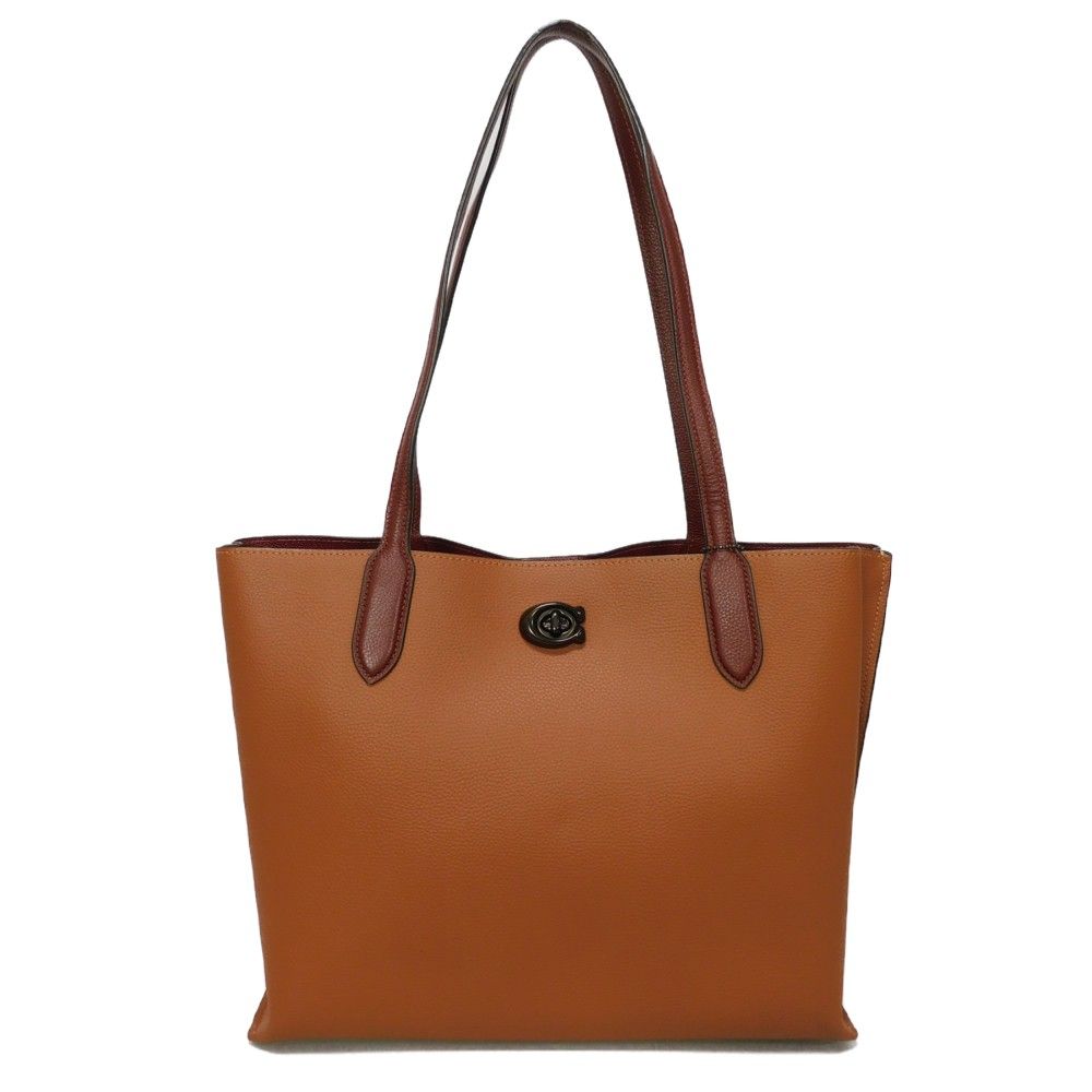 COACH コーチ ウィロウ トート カラーブロック ブラウン ボルドー 