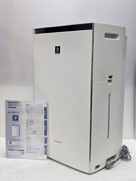 品 シャープ SHARP 加湿空気清浄機 ～34畳 KI-RX75 製 ホワイト ○YR-19420○