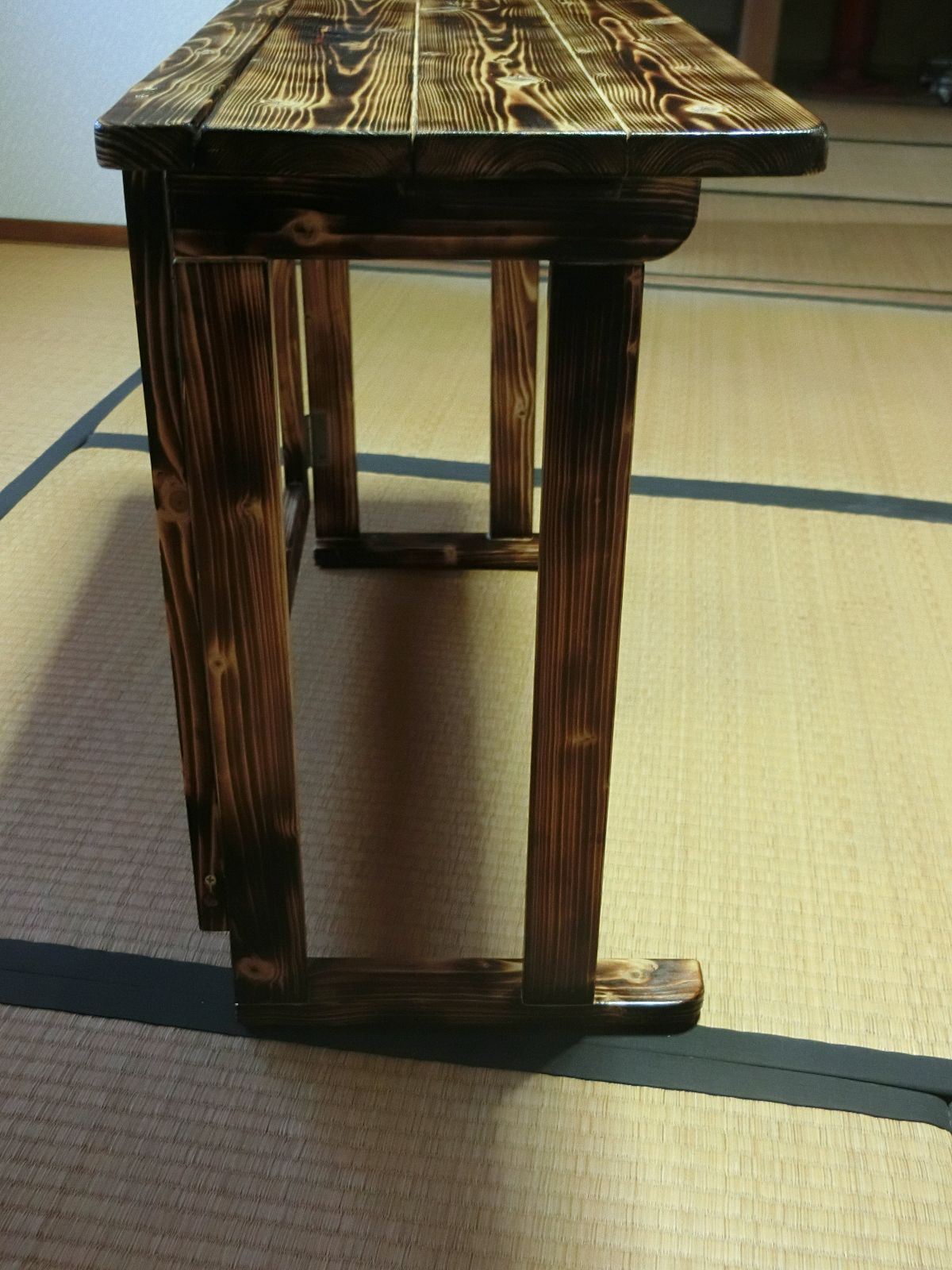 木製レトロ風 折り畳みテーブル（小）