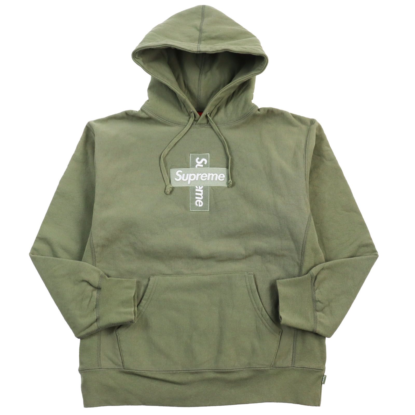 美品○Supreme シュプリーム 20AW Cross Box Logo Hooded Sweat Shirt クロスボックスロゴ スウェットパーカー  カーキ M カナダ製 正規品 メンズ - メルカリ