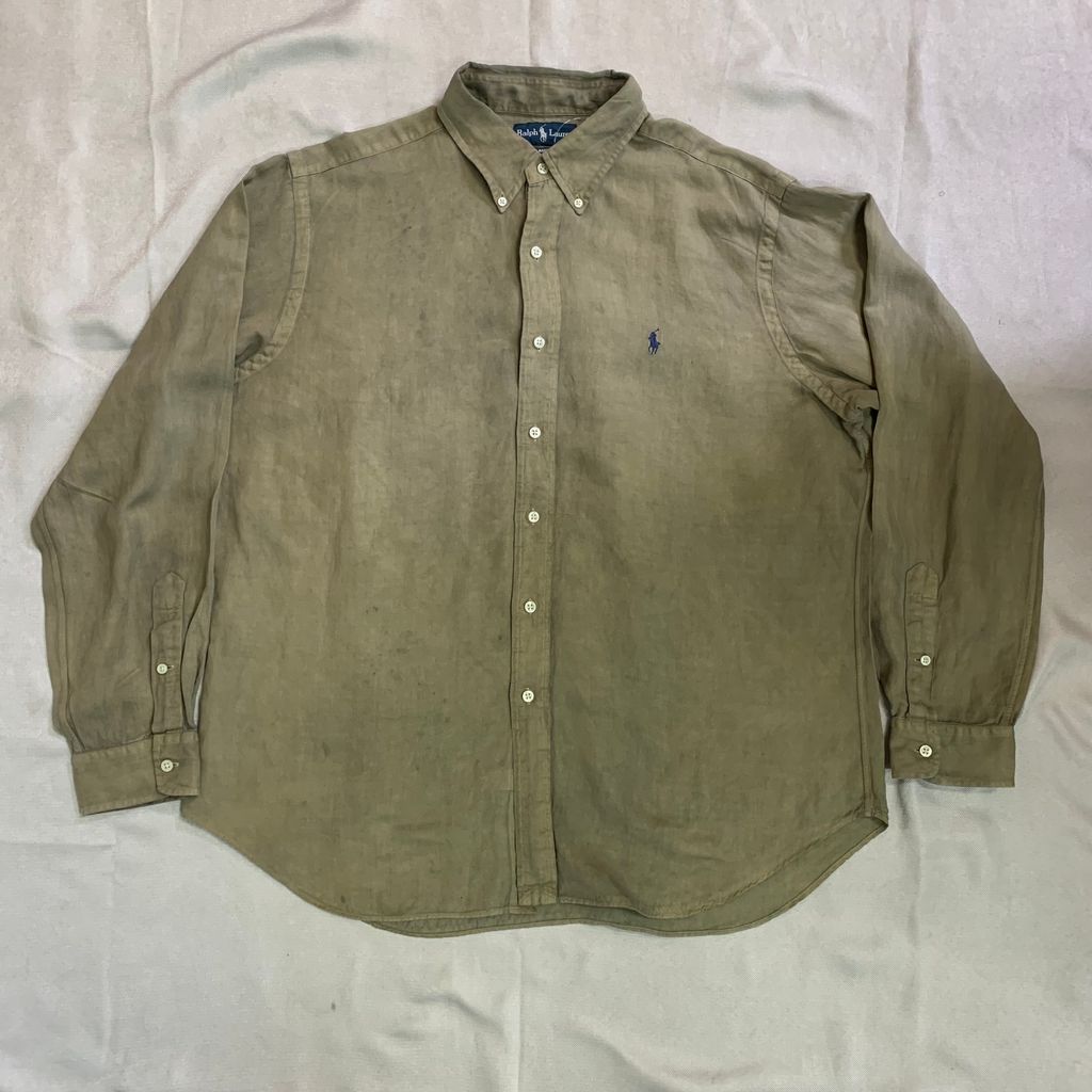 古着 ビンテージ Ralph Lauren ラルフ Linen リネン SILK シルク