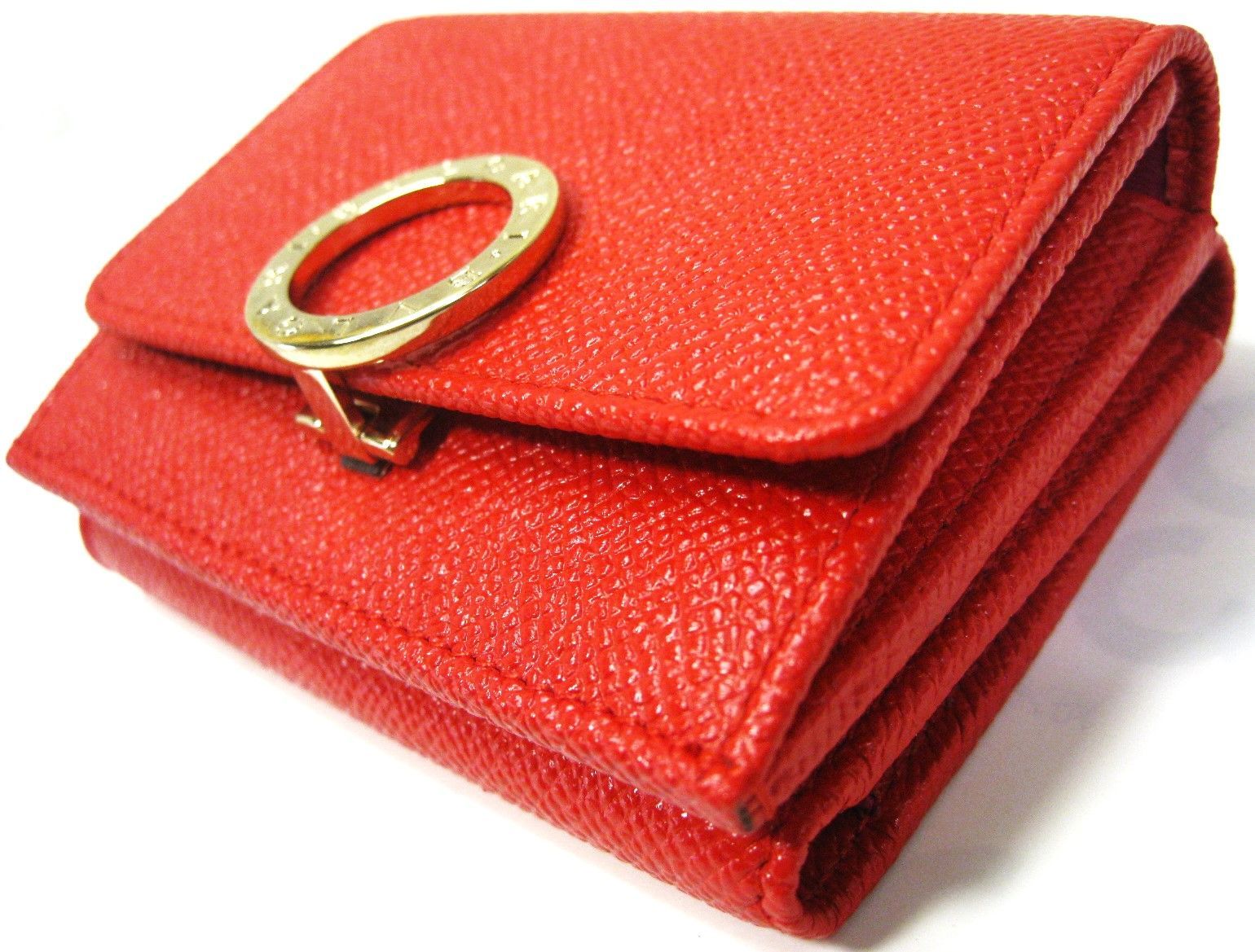 ほぼ未使用 ブルガリBVLGARI 三つ折り コンパクトウォレット 288651  