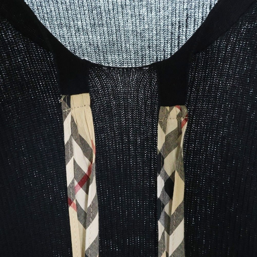 ＊バーバリーブルーレーベル＊ノースリーブニット＊首元リボン＊黒＊Mサイズ Chico】ノースリーブハイネックリボンニット | OUTLET