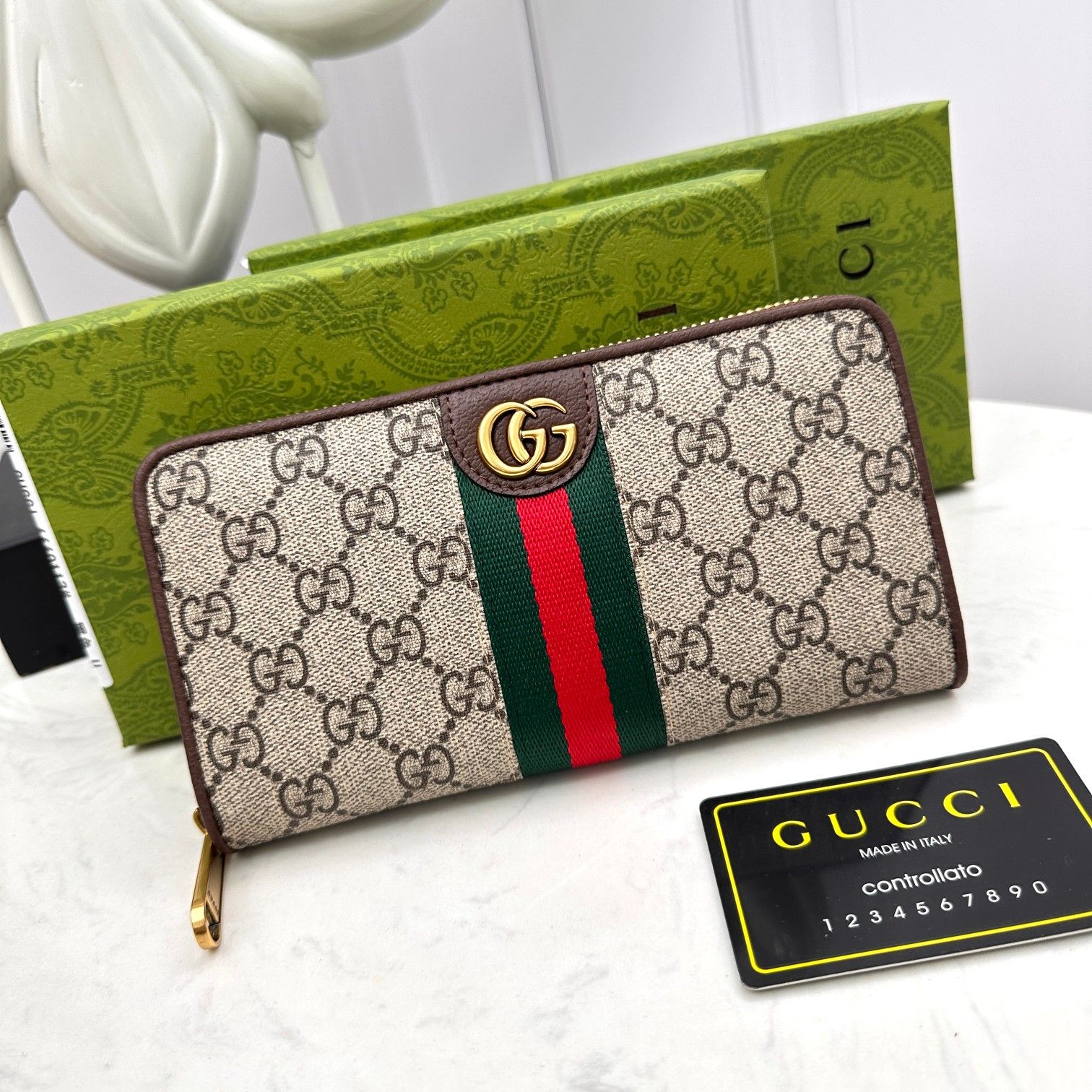 GUCCI〔オフィディア〕GG ジップアラウンドウォレット