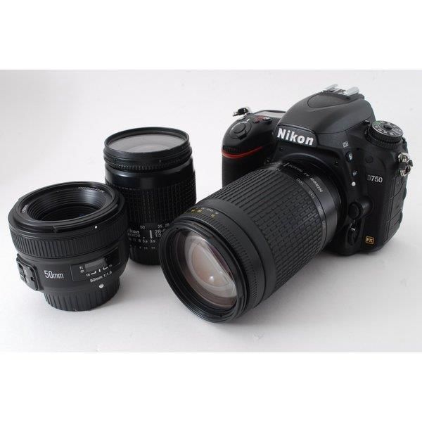ニコン Nikon D750 単焦点&標準&望遠トリプルレンズセット 美品