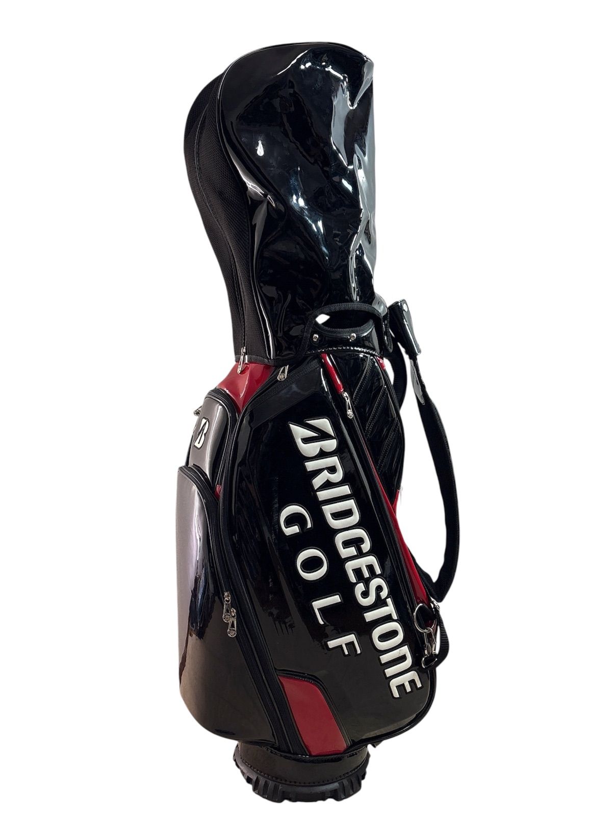 BRIDGESTONE ブリヂストン エナメル 3点式 黒 キャディバッグ BRIDGESTONE GOLF 3点式キャディバッグ - メルカリ