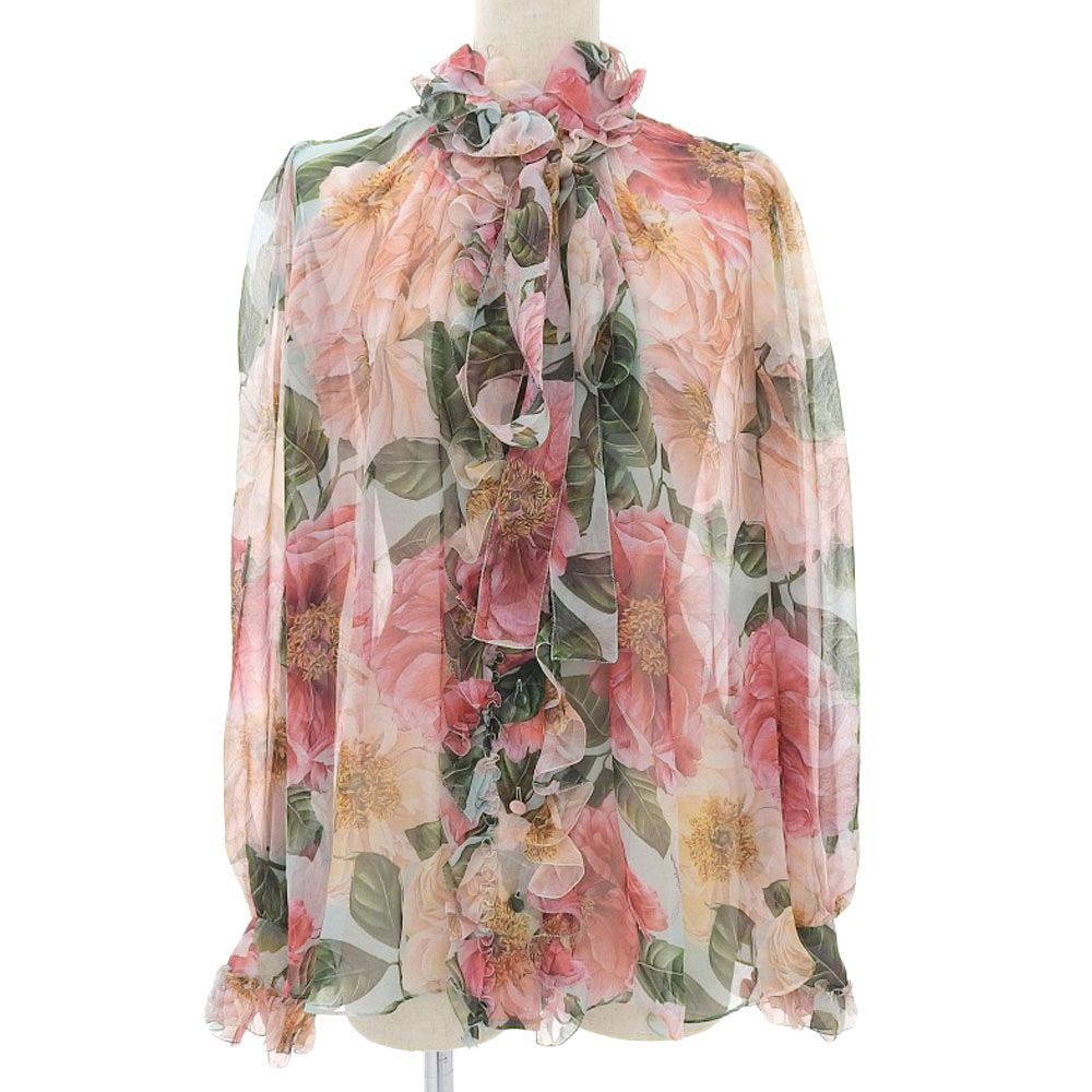 DOLCE&GABBANA ドルチェ＆ガッバーナ フリル フラワーパターン