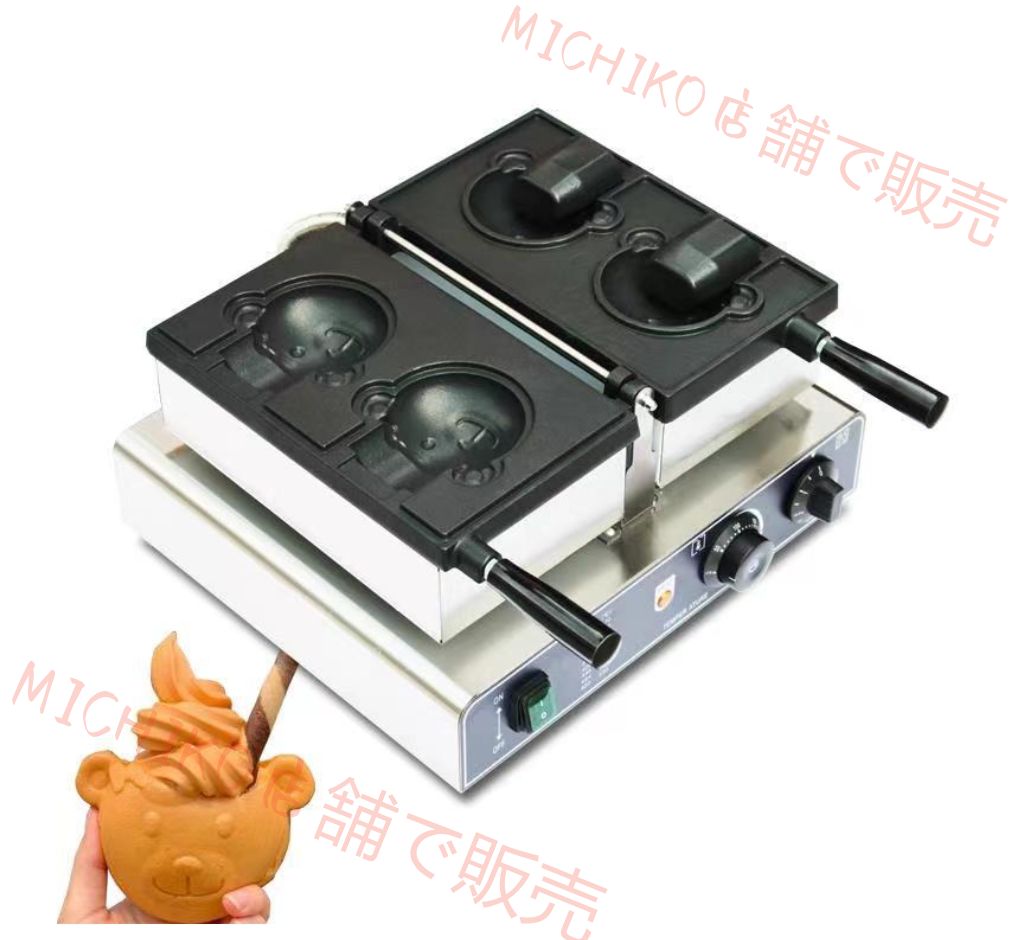 商用アイスクリームベアーマシン ワッフルメーカー たい焼きタイプ 広口魚焼き器 ベアー焼き器 インスターヒット軽食