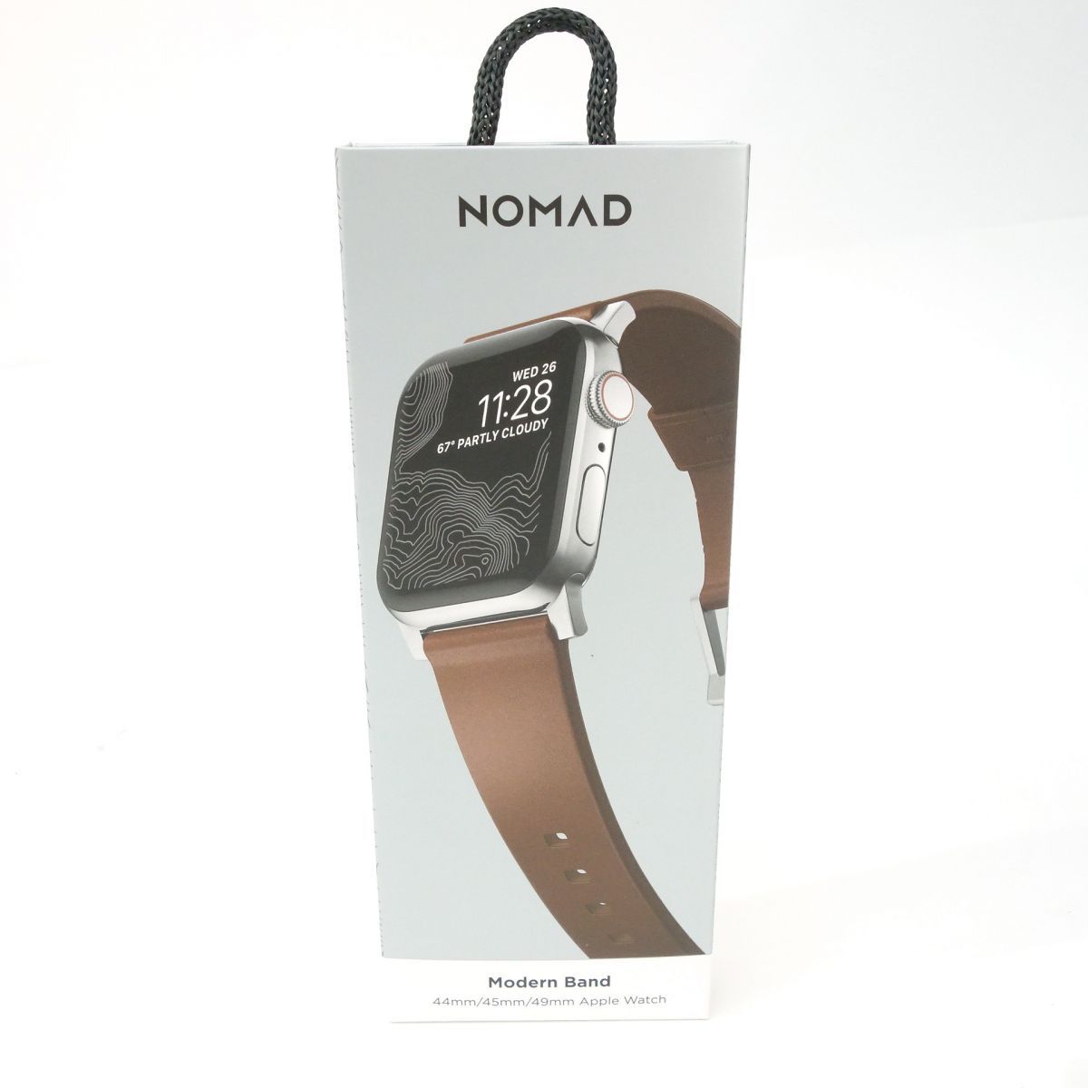 未使用】NOMAD ノマド Modern Band モダンバンド 44mm/45mm/49mm Apple Watch レザーバンド ブラウン -  小売店の割引