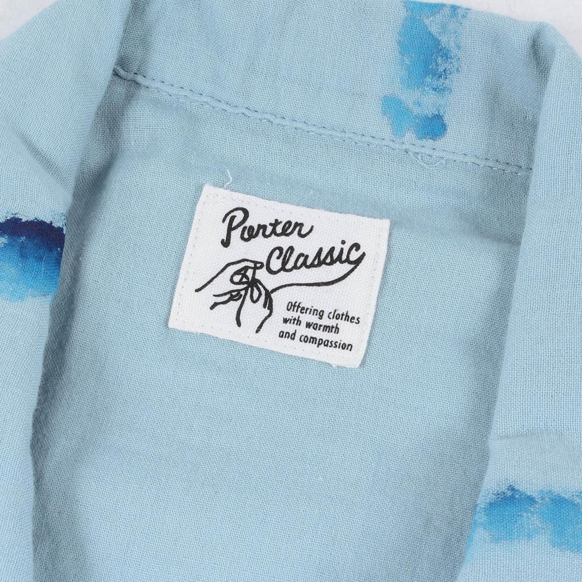 トップス Porter Classic GAUZE T-SHIRT BLUE Porter Classic GAUZE T-SHIRT BLUE メンズ