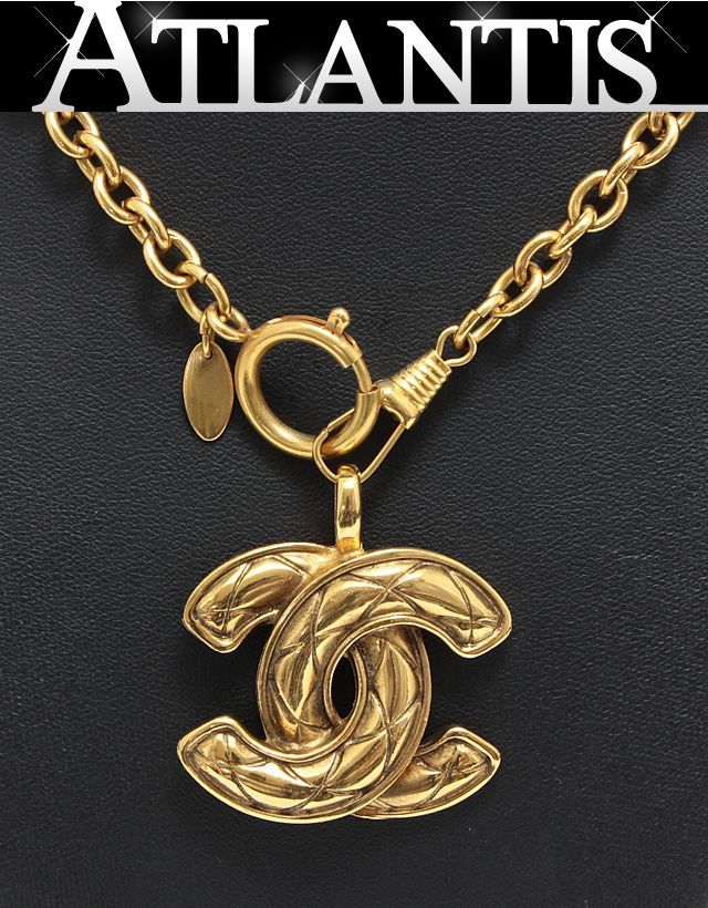 シャネル ヴィンテージ ココマーク マトラッセ ロング ネックレス