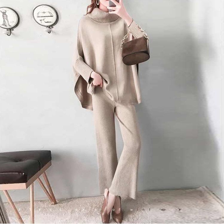 ニットセットアップ レディース 秋冬 20代 ロング丈 ハイネック ニットセーター プルオーバー ワイドパンツ ニットパンツ ゆったり ニット パンツ リブニット ワンマイルウェア 2点セット 上下セ yskma602775 WWW_OLIVIERBERNSTEIN_COM