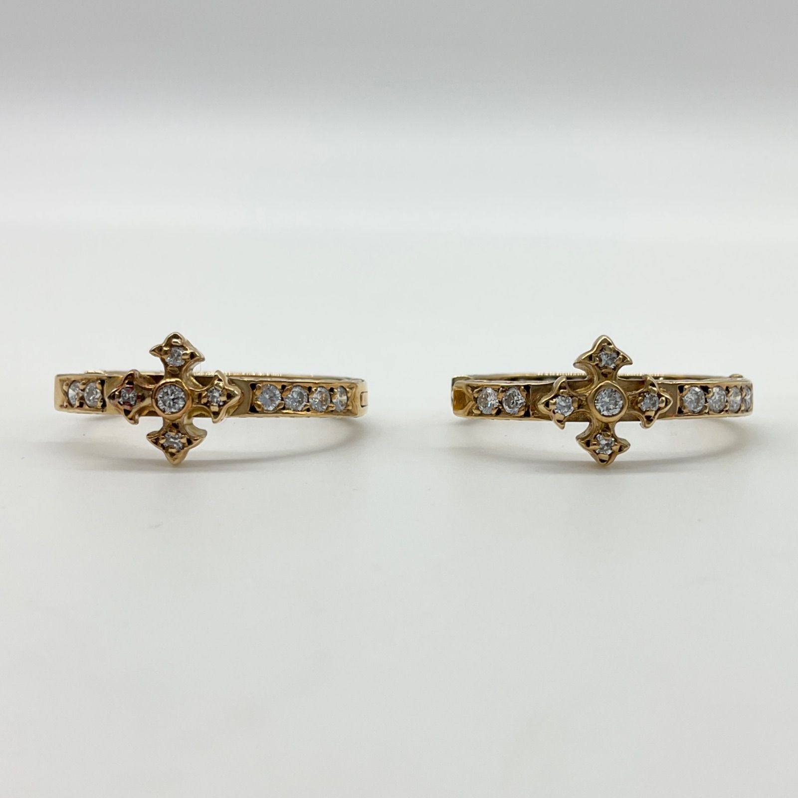 Loree Rodkin ローリーロドキン クロス ピアス 両耳用 ダイヤモンド 