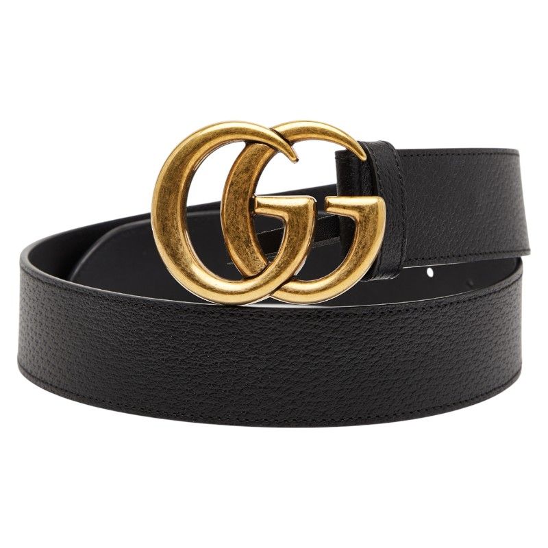 グッチ GGマーモント ベルト サイズ 80 32 406831 ブラック レザー レディース GUCCI 240-37438