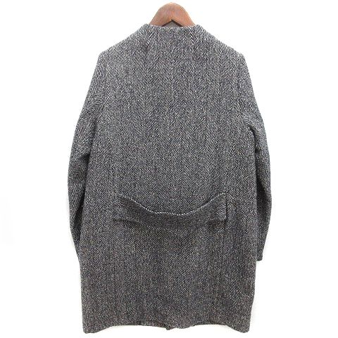 パラスパレス Pallas Palace ウール カシミヤ ヘリンボーン ノーカラー