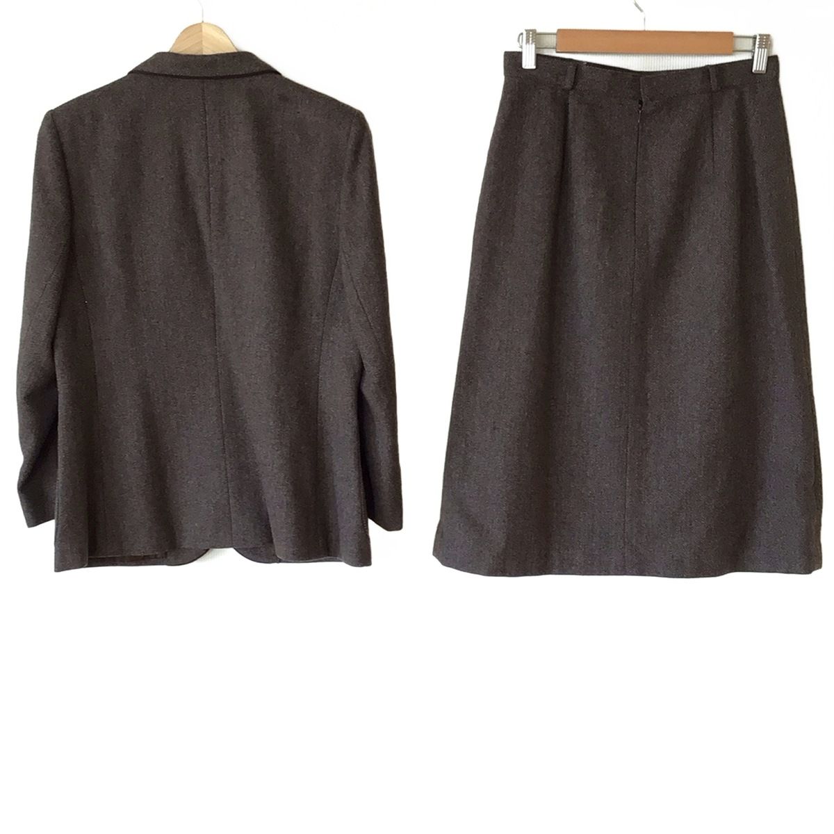 NEW YORKER スカートスーツ ウールシルク混紡9ARブラック NEW