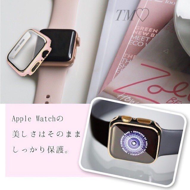最新作 Apple Watch カバー 全面保護 ブラック ゴールド 41 45 opri.sg