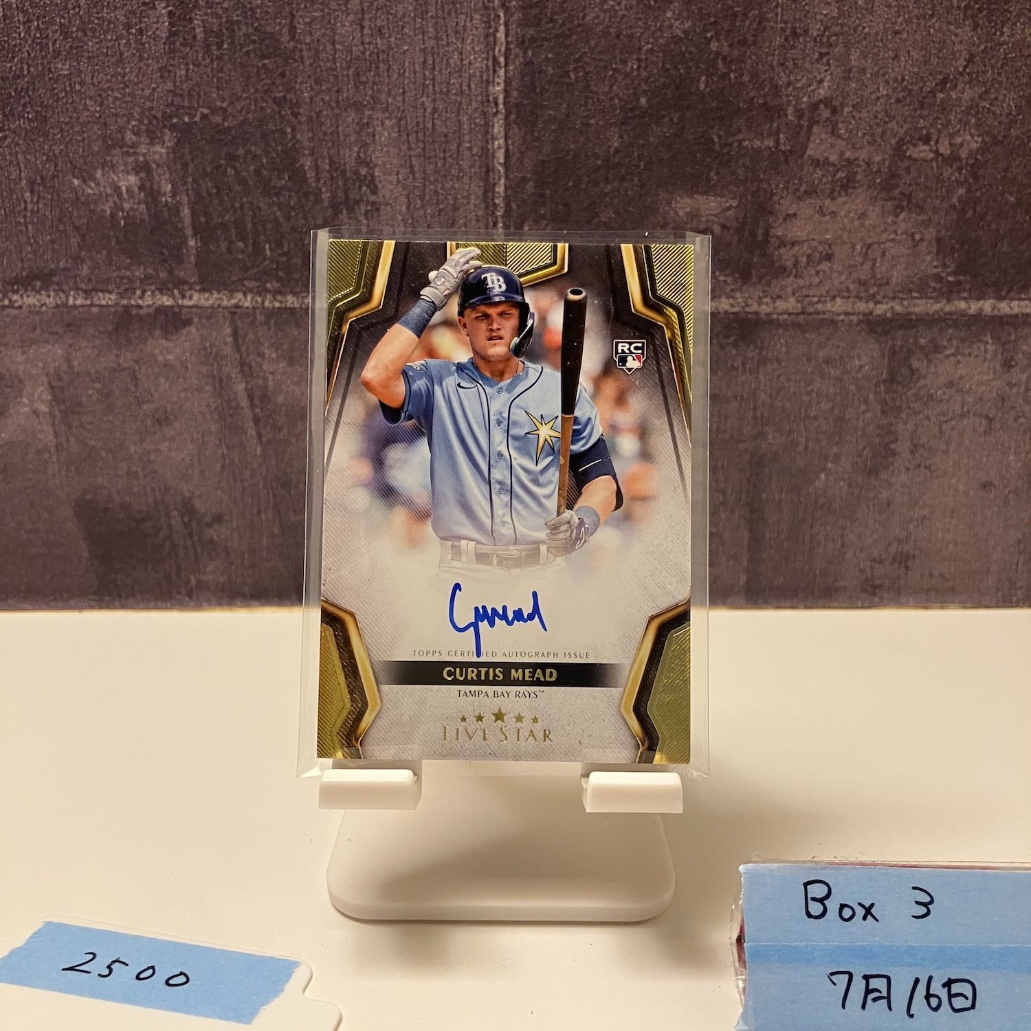 2024 Topps Five Star CURTIS MEAD 直筆サイン TAMPA BAY RAYS