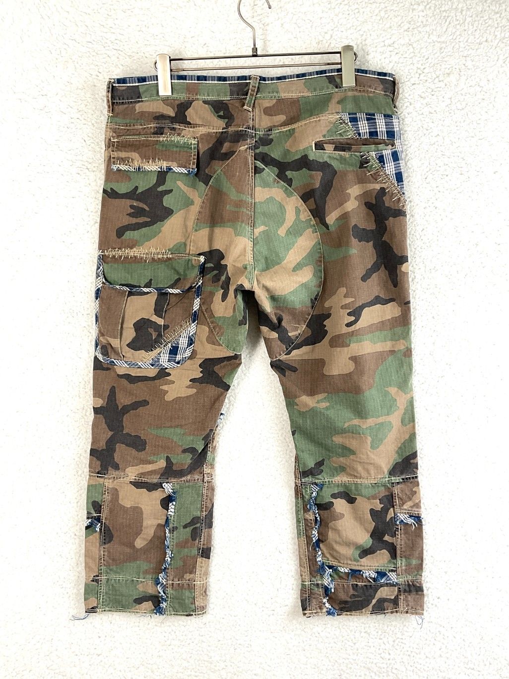 サイズXL【新品】PORTER CLASSIC リメイクチェックカーゴパンツ サイズXL【新品】PORTER CLASSIC リメイクチェックカーゴパンツ