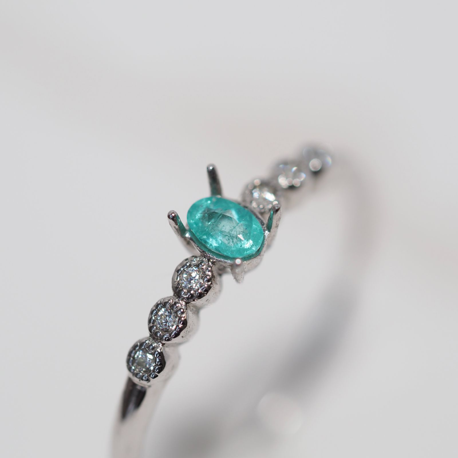 めろんこ★ブラジルバターリャパライバトルマリン★リングオーダー パライバトルマリン ブラジル産 0.088ct リング k10 セミ