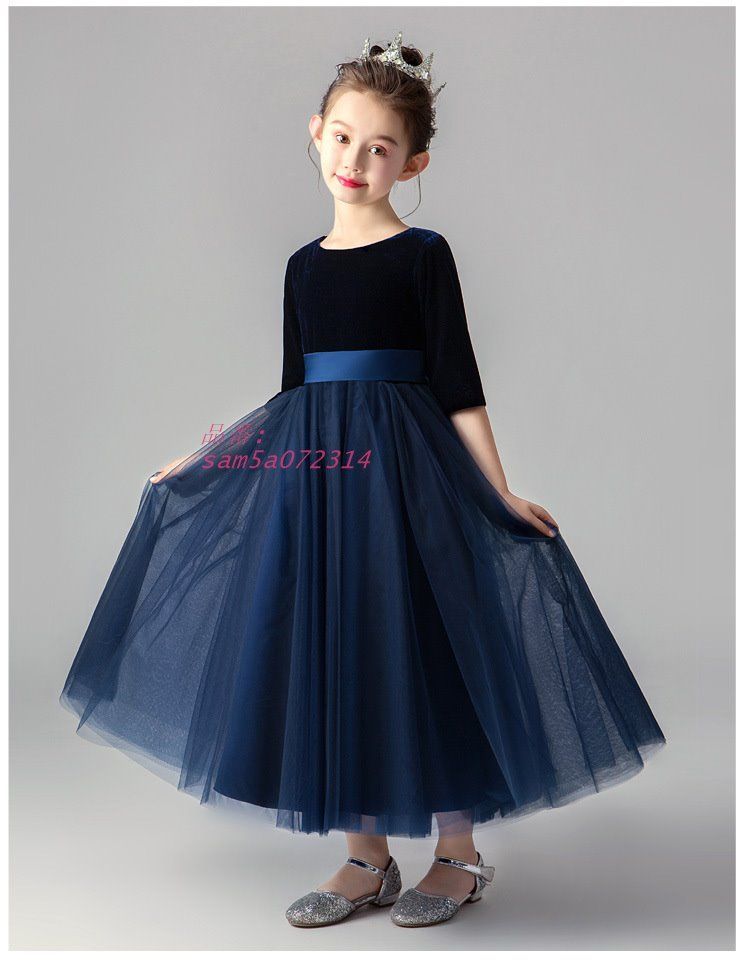 子どもドレス ジュニアドレスロングドレス ピアノ発表会 子供ドレス 結婚式 キッズワンピースフォーマル 七五三 ドレス入学式 スパンコンクール am5a072314