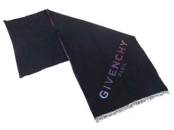 □美品□ GIVENCHY ジバンシィ ウール マフラー ストール 防寒具