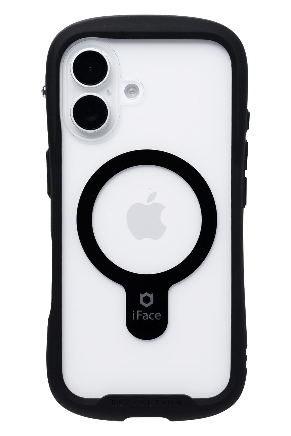 iFace MagSafe 対応 Reflection iPhone 16 ケース MagSynq クリア 強化ガラス(ブラック)【アイフェイス アイフォン16 用 スマホケース iphone16 カバー マグセーフ 耐衝撃 [ブラック・iPhone16専用]