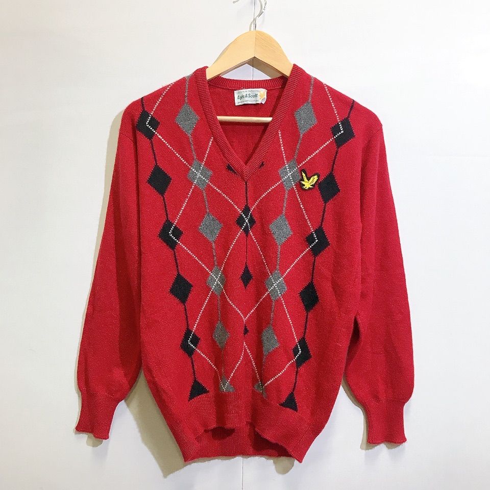 LYLE&SCOTT】ハーフジップアップセーター/ブルー（3532-2801