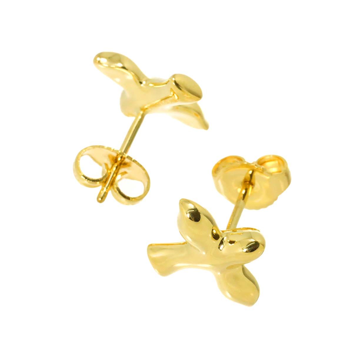 Sweet Pea スイートピー ピアス　K18 天然石　パープル　両耳分 Sweet Pea スイートピー ピアス K18 天然石 パープル 両耳分