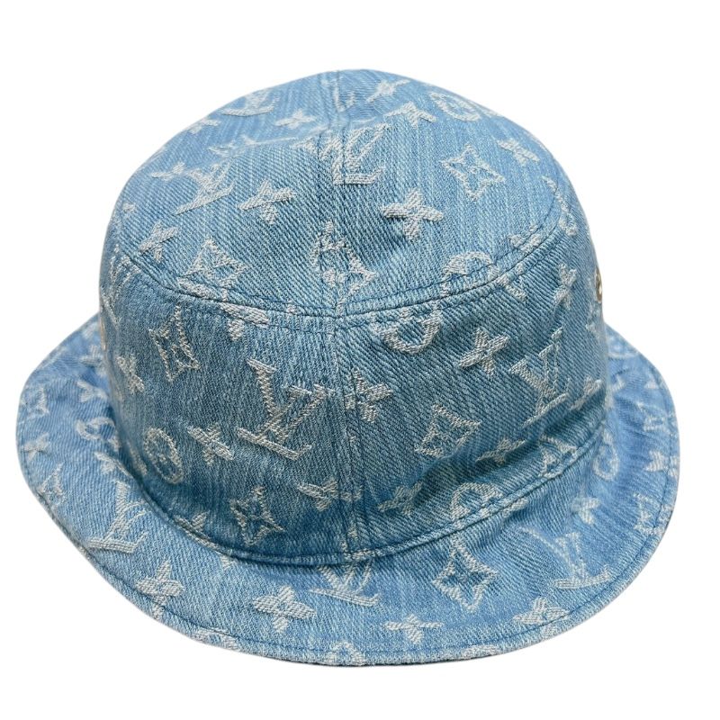 Louis Vuitton デニムブルーバケットハット Louis Vuitton バケットハット デニムブルー - メルカリ
