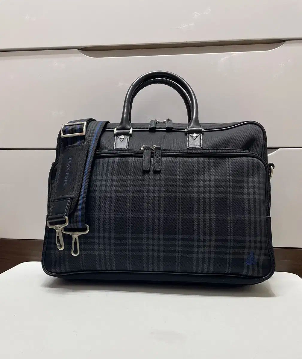 beanpole ビーンポール ブラック チェック ブリーフケース